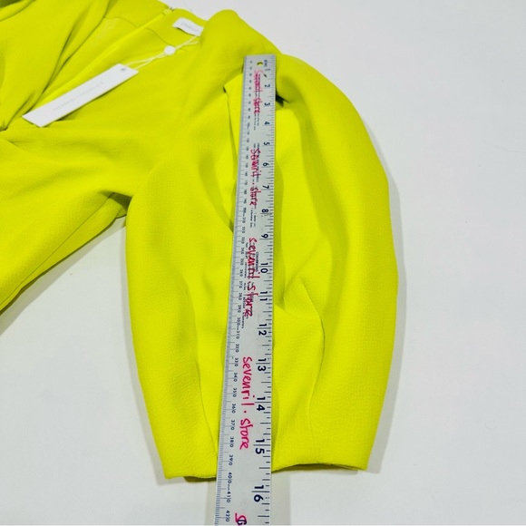 Jonathan Simkhai Kayleigh Cutout Crepe Mini Dress Lime Yellow - Picture 16 of 16